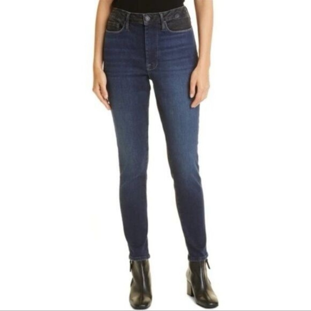 Frame Le One Skinny High Rise Ankle Length Dark Wash Jeans Size 2